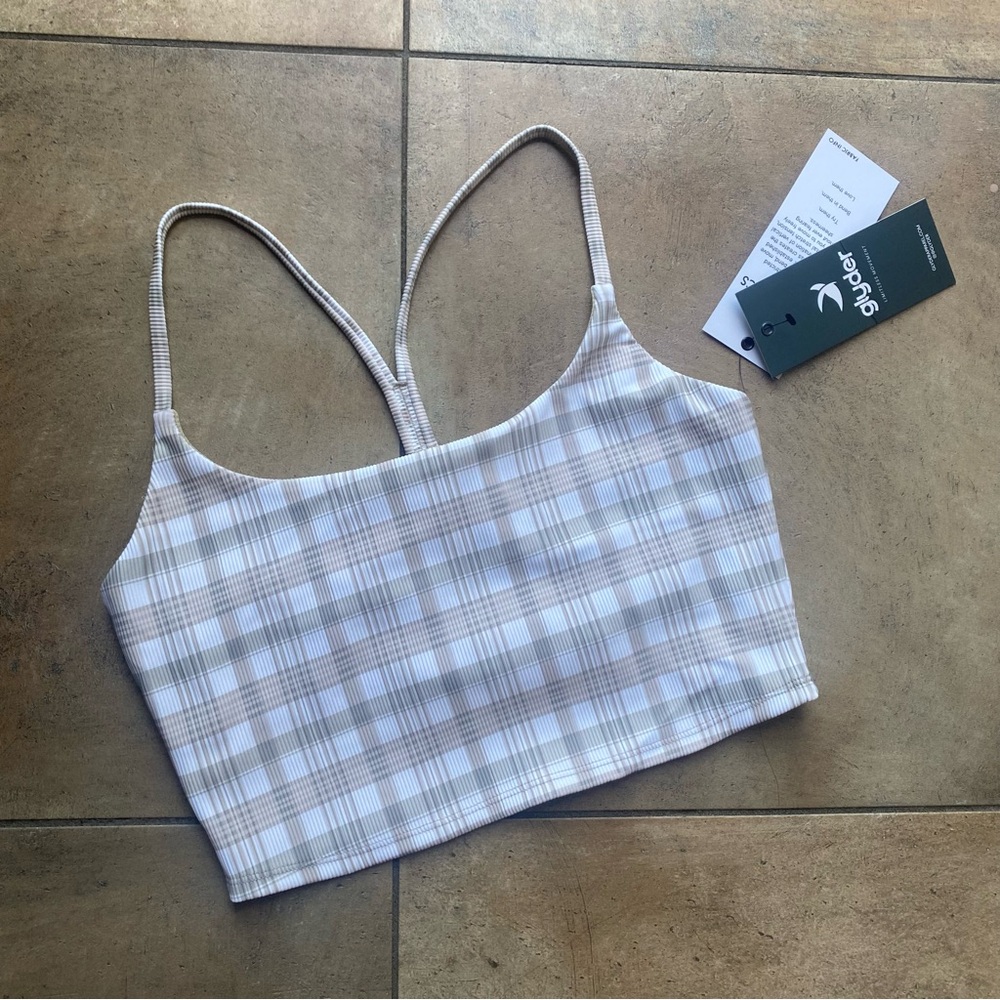 Glyder *NEW* Pure Bra in Linen Madras Plaid | Size Medium